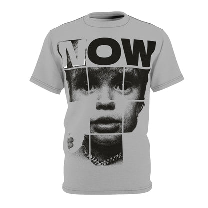 NOW Graphic Tee — Retro Puzzle Face All-Over Print T-Shirt Printify