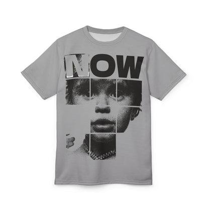 NOW Graphic Tee — Retro Puzzle Face All-Over Print T-Shirt Printify