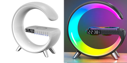 New Intelligent G Shaped LED Lamp Bluetooth Speake Wireless Charger Atmosphere Lamp App Cont  rol For Bedroom Home Decor