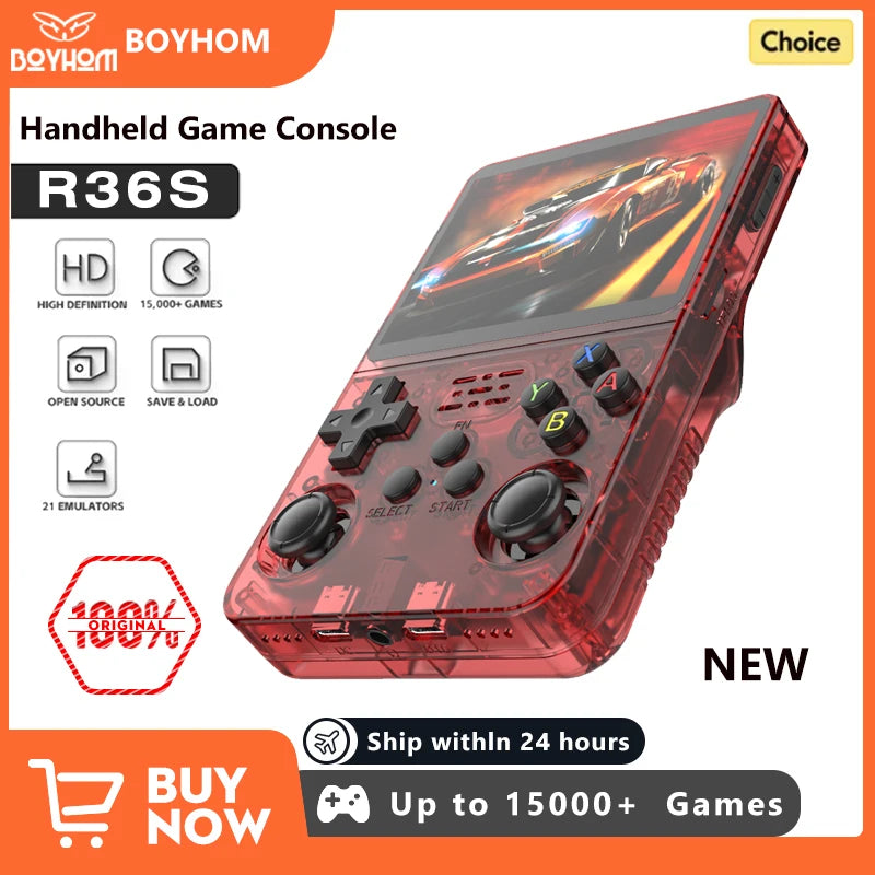 NEW R36S Retro Handheld Game Console Linux System 3.5 Inch IPS Screen Portable Pocket Video Player 64GB 128GB Games Kid Gift YM Tribe