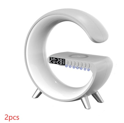 New Intelligent G Shaped LED Lamp Bluetooth Speake Wireless Charger Atmosphere Lamp App Cont  rol For Bedroom Home Decor